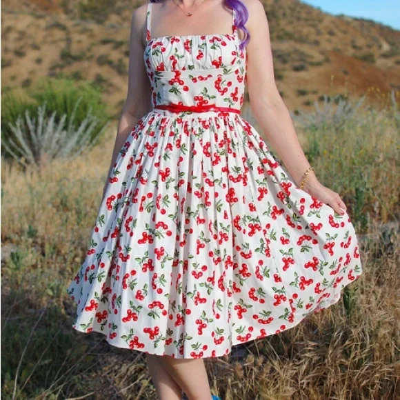 Bernie dexter cherry print pin up dress - Picture 1 of 5